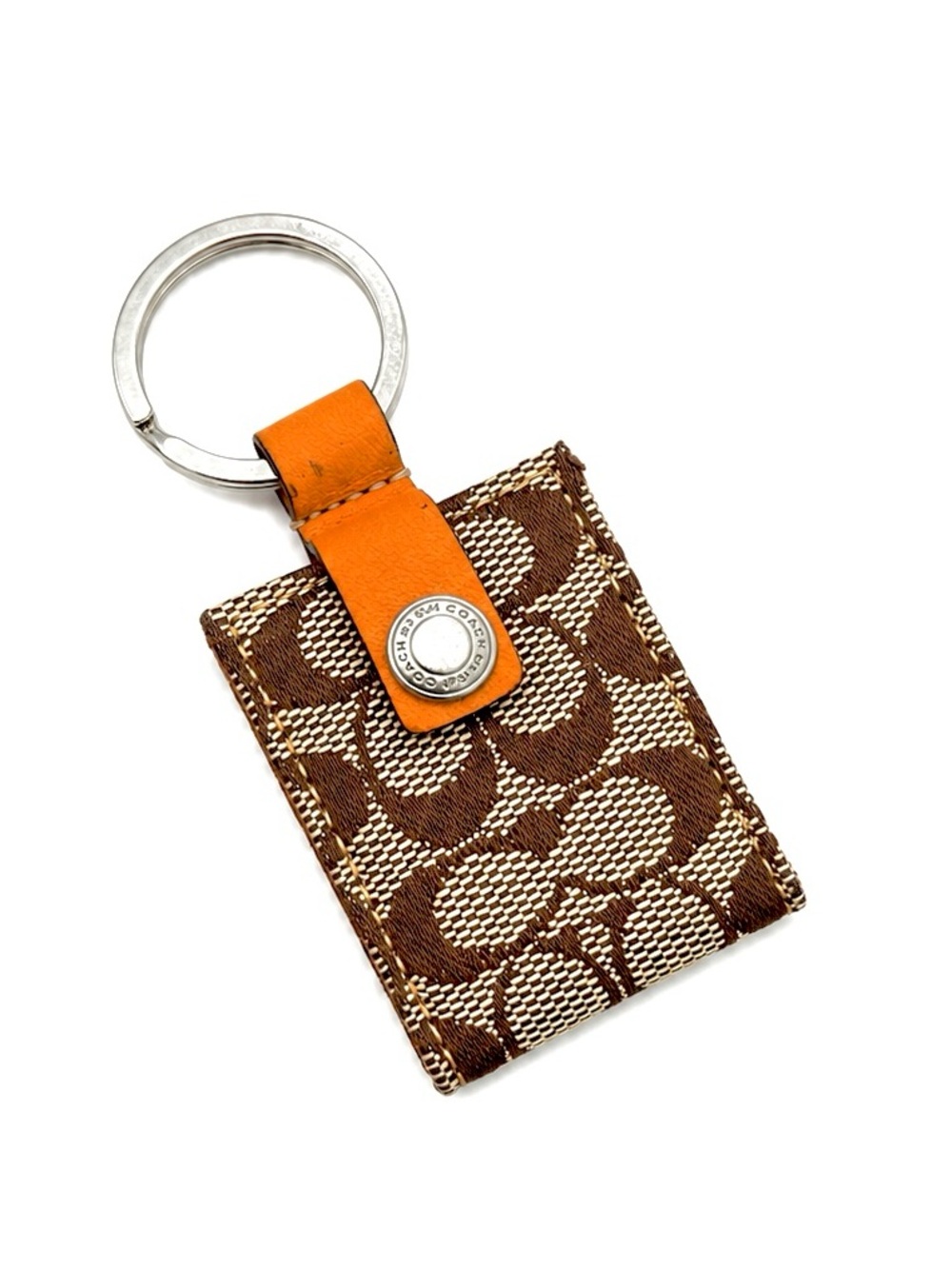 COACH Vintage Picture Frame Bag Charm In Signature Canvas